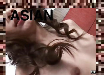 asiatisk, store-pupper, pussy, amatør, interracial, thai, stram, riding, hvit, brunette