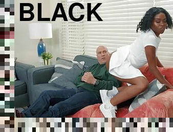 Melody Cummings's black pert butt teases white guy Sean Lawless