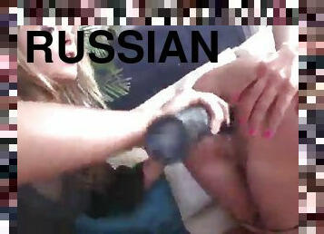 2 hot russian girls gangbanged