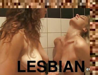 Perverted babes Olivia & Fleur lesbian hot adult scene