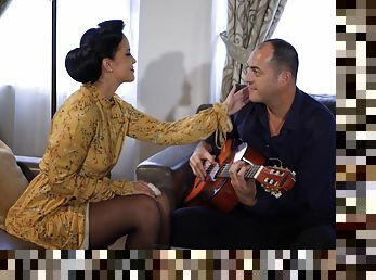 Mature XXX - Naughty Housewife Rides Guitar Tutor 1 - Jennifer Mendez