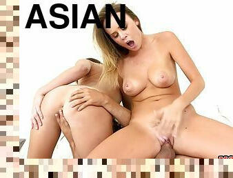 asiatisk, hårig, fitta-pussy, fru, mogen, avsugning, lesbisk, tonåring, ansiktssprut, blond