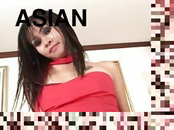 Red dress asian sex