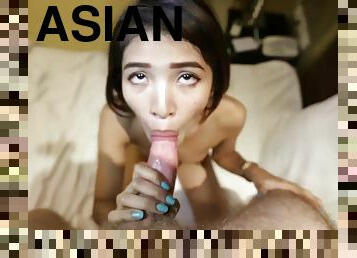 asia, sayang, blowjob-seks-dengan-mengisap-penis, casting-pemilihan-pemain, gila, sudut-pandang, thailand