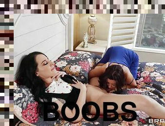 gros-nichons, énorme, maman-et-garçon, chatte-pussy, fellation, hardcore, pornstar, maman, trio, fille