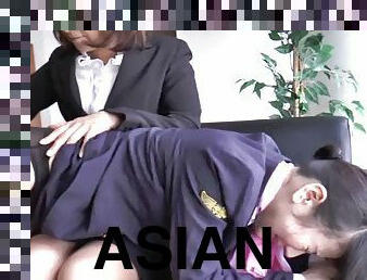 asiatisk, japans, trusser, røv-butt, smæk