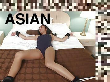 asiatisk, amatör, hemmagjord, bdsm, bunden, flickvän, bondage, påklätt-sex