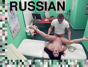 rus, doktor, toplu-cinsel-ilişki, azgın, hastane, yüksek-topuklu-ayakkabı, açma