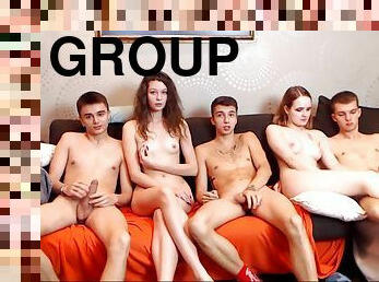 seks-partili-alem, amatör, genç, zorluk-derecesi, grup-sex, sikişme, web-kamerası