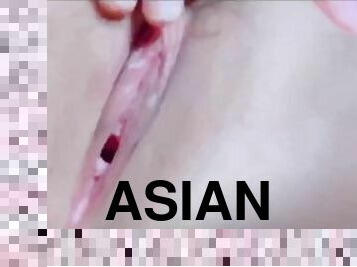 asia, mastubasi, orgasme, muncrat, amatir, seorang-diri, korea