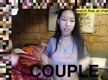 Interacial couple hot asian girl