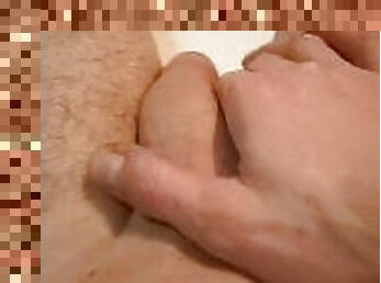Masturbation in the basement of the apartment