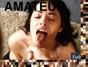 amatør, blowjob, cumshot, compilation, massiv