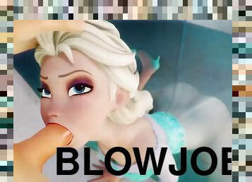 Elsa frozen blowjob