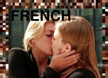 lésbicas, francês, chupando