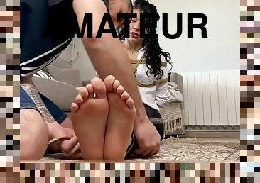 profesora, amateur, sadomasoquismo, fetichista, novio, bondage, morena