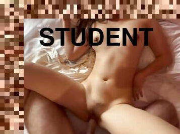 asiatisk, ekstrem, hårete, pussy, student, japansk, creampie, stram, kineser, koreansk