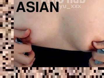 asiatisk, storatuttar, masturbation, bröstvårtor, amatör, leksak, massage, underkläder, hentai, tuttar