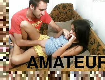 amateur, ados, doigtage, webcam, brunette
