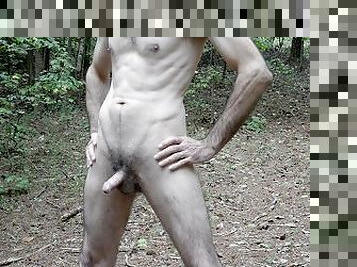 Alone in the Woods - outdoor jerkoff