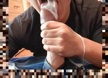 gigantisk, amatör, avsugning, gigantisk-kuk, gay, avrunkning, creampie, sväljer, pov, gloryhole