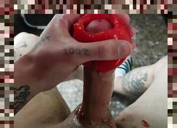 masturbation, ejaculation-sur-le-corps, secousses, ejaculation, fétiche, solo