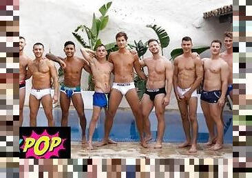 estilo-cão, orgia, cona-pussy, chupanços, gay, sexo-em-grupo, fudendo, musculado, gay-adolescente