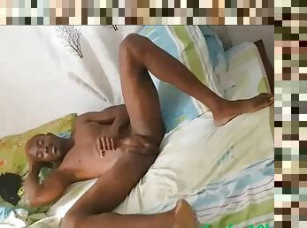 Hot solo session of a sexy porn actor jerking off in Lagos
