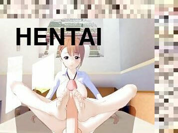 anal, oral-seks, üstüneyüzüne-boşalma, genç, vajinadan-sızan-sperm, ayaklar, bakış-açısı, animasyon, pornografik-içerikli-anime