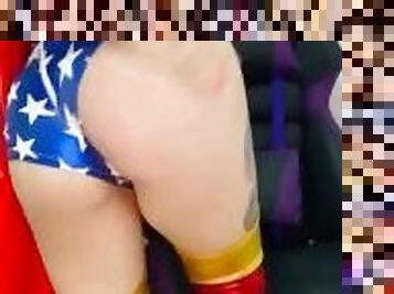 Wonder Woman Cosplay Gets Spanked