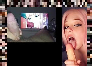 Masturbating Until I Cum While Watching Belle Delphine Blowjob