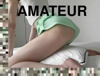 masturbação, orgasmo, amador, adolescente, pequeno, fetiche, sozinho, tetas-pequenas