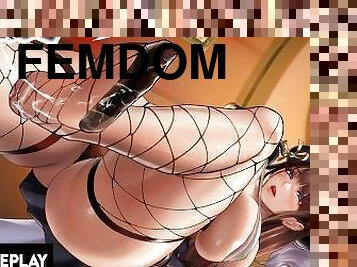 pieds, anime, hentai, femme-dominatrice