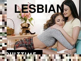 ADULT TIME - Lesbian Cuties Eliza Ibarra & Gizelle Blanco Skip Class To Eat Each Other's Pussies