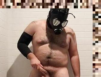 Masked Bear Shows Off and Pisses His Boxer Briefs