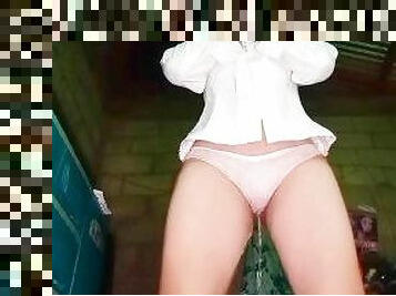 Schoolgirl Peed In Her Skirt After She Took It Off