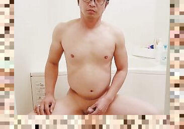 bañando, masturbación, amateur, gay, japonés