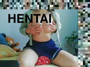 masturbation, amateur, ados, collège, hentai, fétiche, solo