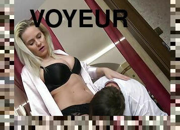 From Voyeuring To Fucking! Blonde With Pigtals Fucked At