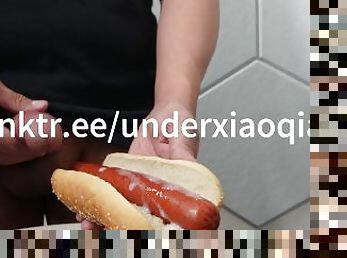 Eating Cum Filled HotDog ASMR