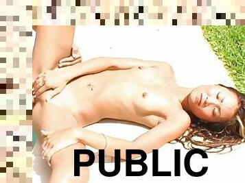 public, hardcore, brunette, sauvage