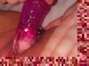 Watch my husband use my dildo to fuck my pussy with  OnlyFans Top 10%