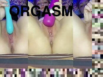 mastubasi, orgasme, vagina-pussy, amatir, bersetubuh, alat-mainan-seks, seorang-diri, jarak-dekat, basah