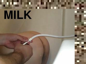 Sexy BBW Milk Enema