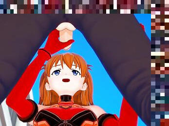 Asuka Handjob and Blowjob : Neon Genesis Evangelion Hentai Parody 