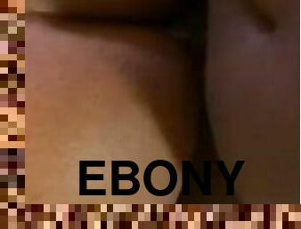 Ebony couple creamy backshots
