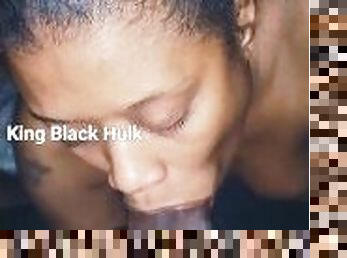 Black Hulk's huge cock gets sucked