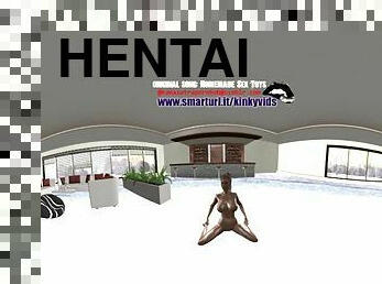 amateur, perempuan-jelita, alat-mainan, tegar, buatan-sendiri, pelucutan, hentai, 3d