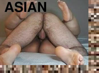 asian, alat-kelamin-wanita, amateur, interracial, creampie, perempuan-besar-and-gemuk, kaki