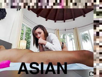 asiatisk, rumpe, store-pupper, cumshot, ebony, hardcore, pornostjerne, brunette